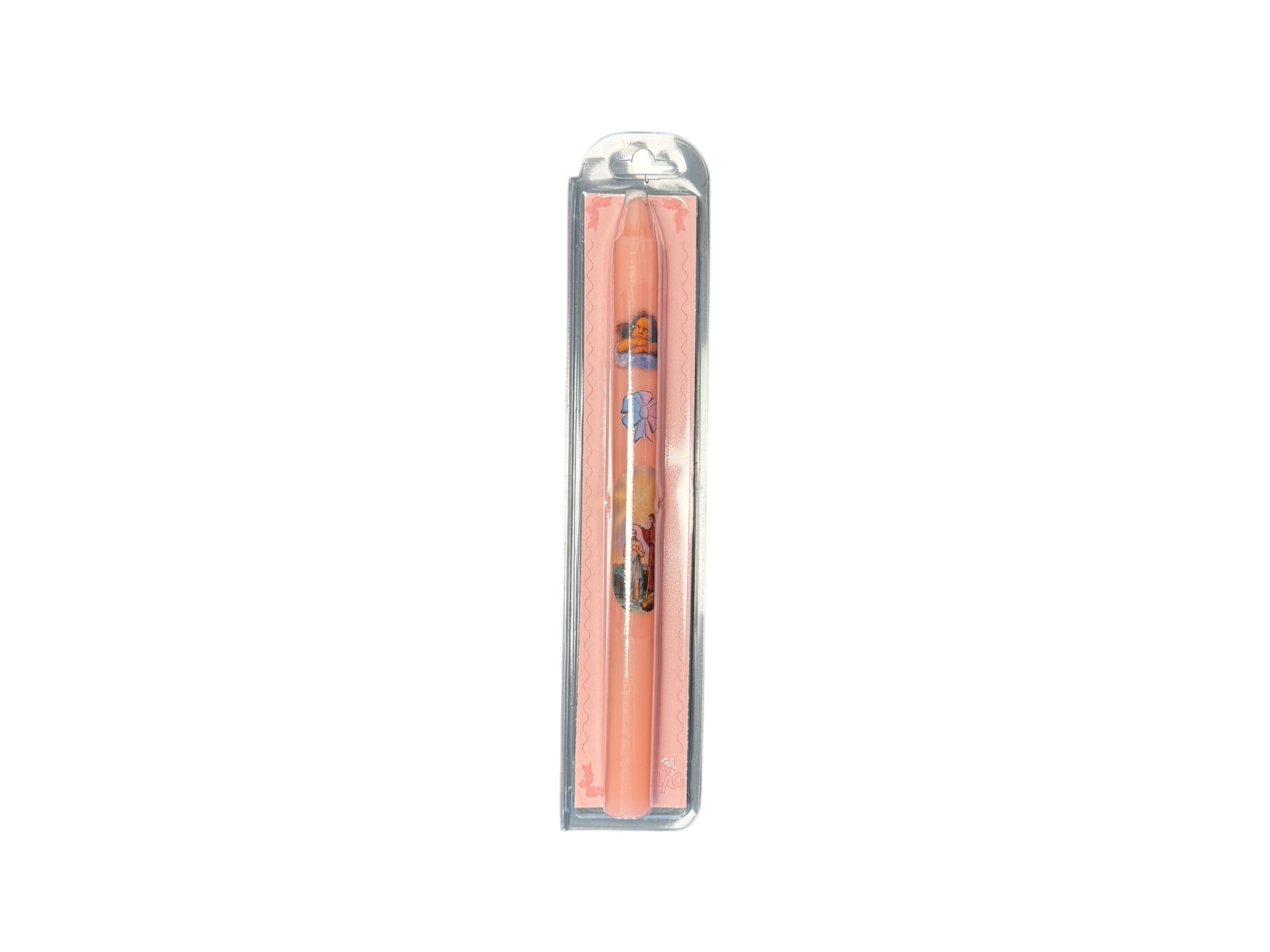 Blister Cierge Bapteme ROSE/BLEU