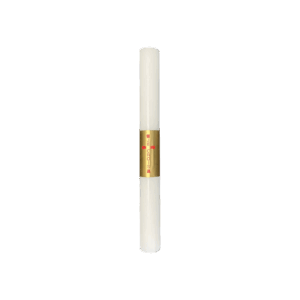Cierge communion blanc D4/H40cm avec poignée dorée